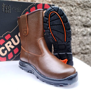 sepatu safety boots kulit kerja proyek kruser