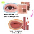 Combo Bảng màu mắt Romand Better Than Eyes 6.5g + Son kem siêu lì Romand Blur Fudge Tint 5g. 