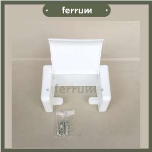 [ FERRUM ] Tempat Tisu Tempel Dinding Tissu Rol Toilet Kamar mandi Serbaguna K-01 Putih