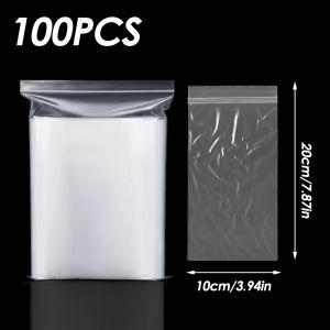 100Pcs Zipper Reclosable Plastic Bag Universal Transparent Cellphone Dust Protector Cover Resealable Poly Zip Bag for IPhone Samsung