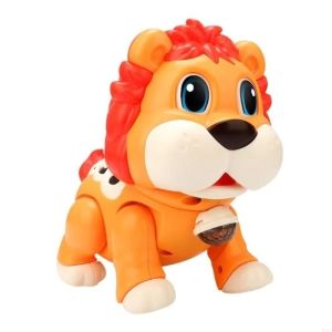 FUNG MALL Hát và nhảy Đồ chơi động vật nhảy múa nhấp nháy Học tập bò Giáo dục Đồ chơi học tập bò điện Đồ chơi cảm giác Sư tử hà mã Đồ chơi phát sáng và phát âm thanh Dành cho trẻ em