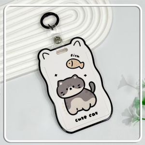 [พร้อมส่ง] Card Holder ที่ใส่บัตรลายน้องแมวมินิมอลสุดคิ้วท์ สำหรับนักเรียน พนักงาน ออฟฟิศ ฯลฯ Biangels