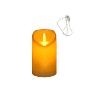 Creative Electronic Candle Light Flameless USB Rechargeable Simulated Candle Light Cordless Portable Swing Flameless Candles Home Decor