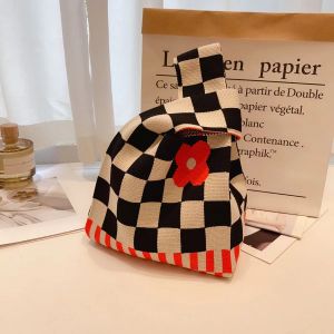 Tas Tote Wanita Bahan Anyaman Jerami Motif Lucu ToteBag Karakter tote bag rajut tebal lucu