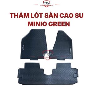 Thảm lót sàn xe Minio Green Mẫu Nissin - Cao su đúc nguyên khối không mùi chống trượt siêu bền bảo hành 24 tháng