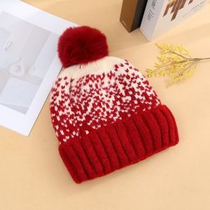 GOFIDIN Đậm đặc Mũ len đan Chống gió Đàn hồi Mũ Pom Pom Thường ngày Bịt tai Mũ Bobble Mùa đông