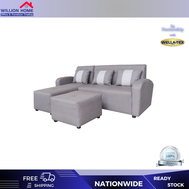 WILLION HOME AND OFFICE FURNITURE TRADING JUDITH LSHAPE SOFA ( HIGH