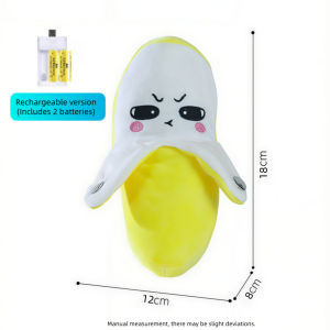 gift for kids Banana Strawberry Electric Toy Interactive Doll Parent-Child Piano Plush Toy Induction Music Electric