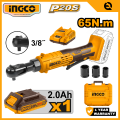 INGCO 20V 65NM CORDLESS RATCHET | 3/8" | CDRLI2060152 CDRLI2060151. 