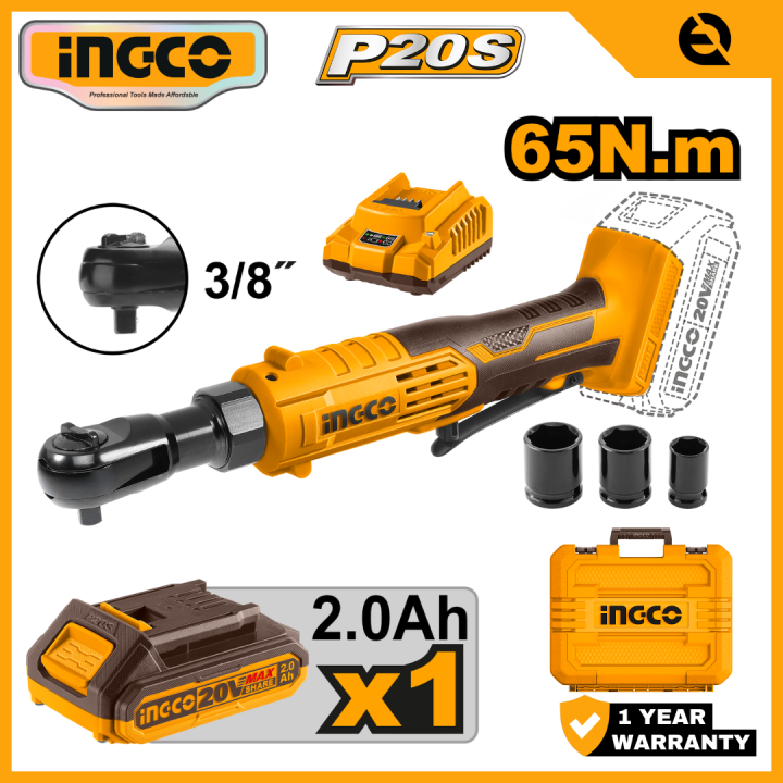 INGCO%2020V%2065NM%20CORDLESS%20RATCHET%20%7C%203/8"%20%7C%20CDRLI2060152%20CDRLI2060151%20-%20Image%202