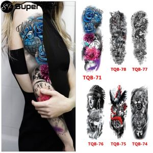 Super Fan: Large Arm Sleeve Tattoo Sticker & Permanent Alternative