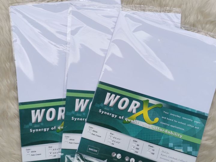 Worx Specialty Paper 200gsm White / Pale Cream (10 sheets) | Lazada PH