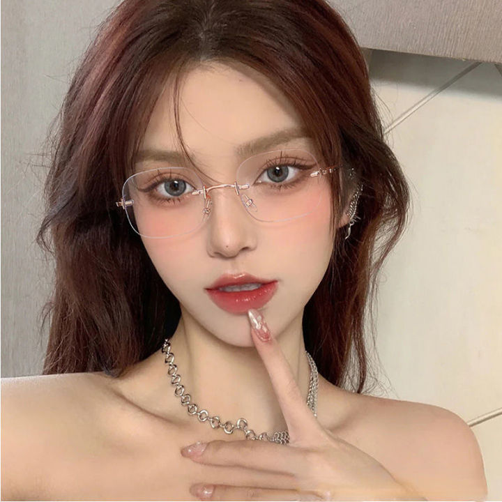 Frameless Anti-Blue Light Glasses Jennie Korean Style Pure Desire