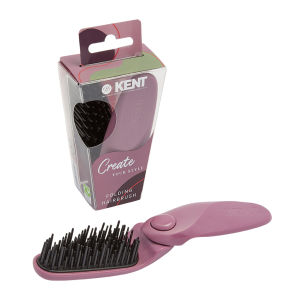 Kent Brushes KCR10 Create – Folding Travel Hair Brush With Soft-Touch Handle
