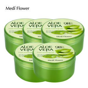 Aloe Vera 98% Fresh Soothing Gel 300ml- Best Korean Skin Care (Soothing Care) [MEDIFLOWER] [Bundle of 3]