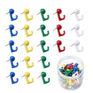 100pcs Colorful Push Pin Hooks Cork Board Bulle Board Decor Thumb Tack Hooks