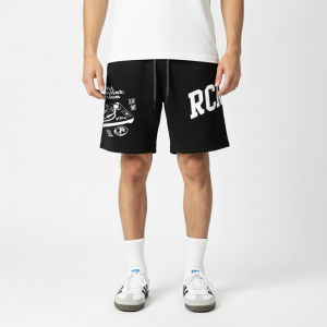 RCKLS.LTD Boardshort DJ Maker Bahan Fleece Cotton - Celana Pendek Black