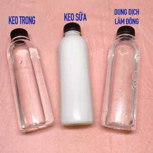 Combo 3 chai 500mL gồm: dung dịch làm đông + keo sữa + keo trong: Nguyên liệu làm slime