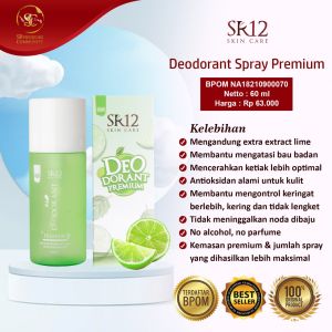 DEODORANT PREMIUM SPRAY SR12 NON ALKOHOL AMPUH HEMPAS BAU BADAN MENCERAHKAN KETIAK BPOM AMAN / DEO TAWAS PREMIUM HERBAL