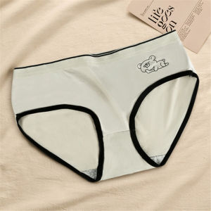 Whitgo Comfortable Cotton Panties For Girls Breathable Underwear Seamless Female Panties Wave Edge Lingerie