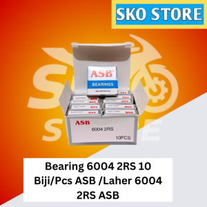 Bearing 6004 2RS (ASB) 10 Biji/Pcs /Laher 6004 2RS  (ASB)