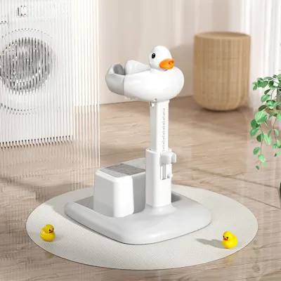 Baby Shower Stand With Chair Anti Slip Support Bath Tub Toddler Standing Newborn Besen Mandi 6 Months+ Send Shower Cap