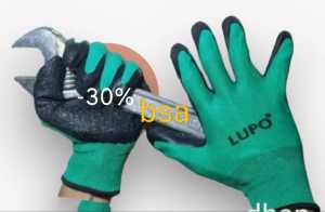 BSA - PROMO SARUNG TANGAN KERJA COMET LAPIS KARET ISI LUSIN SARUNG TANGAN LUPO NILON LATEX PALM FIT SLIP