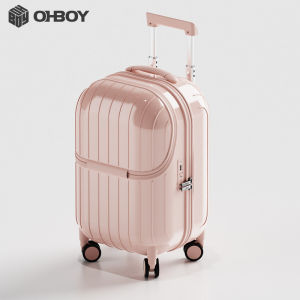 Ohboy Multifunctional Side Open Luggage Cute Trolley Suitcase Lightweight Boarding Password Suitcase Gift