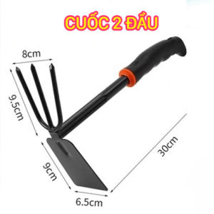 Bộ dụng cụ làm vườn mini 4 món chất liệu thép sơn tĩnh điện tay cầm cao su chống trượt