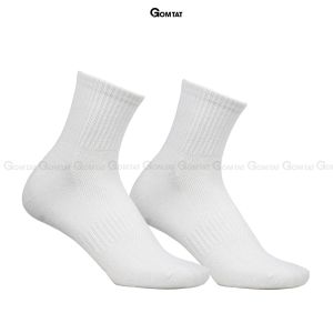 Tất nam nữ cổ trung GOMTAT chất liệu cotton dày dặn êm mềm thoáng mát thấm hút mồ hôi - GOM-KLB-TRONLUNG-1DOI
