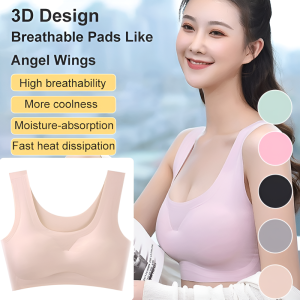 Invisible One-Piece Fixed Underwear Thin Style Large Chest Small Large Size Bra Seamless Vest Style乳胶内衣一片式