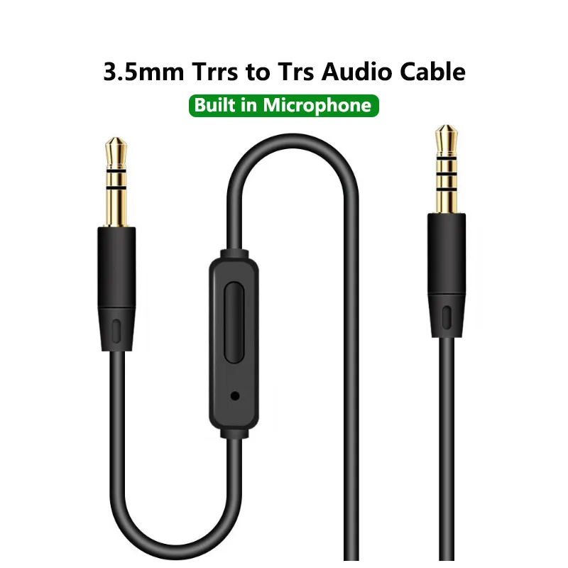 Trrs to Trs Audio Cable With Microphone mm Jack Aux Cord