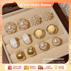 6pairs/set Pearl Stud Earrings for Women Fashion Elegant Earrings Luxury Jewelry Accessories