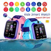 USAMS Q12 Kids Jam Waterproof Smartwatch Touch Screen SOS GPS Anti-lost Children Phone Watch Q12B Support SIM Card