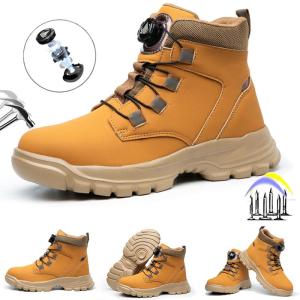 Waterproof Safety Boots Men Indestructible Steel Toe Work Boots Anti-slip Anti-smash Stab-resistant Safety Shoes Hombre
