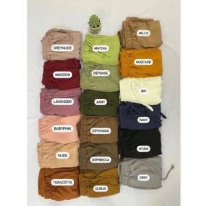 YC - 3 PCS Celana Kulot Crinkle Wanita Dewasa Highwaist - Kulot Murah - Celana Wanita Kekinian - Bawahan Wanita Korean Style