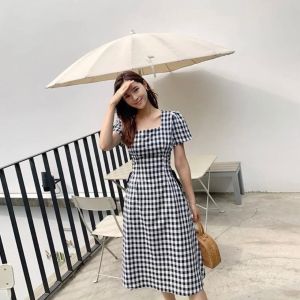D11686 Linh Corder Waist Checker Dress