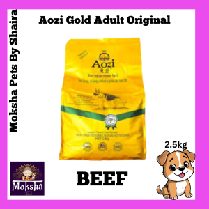 Aozi SIlver Puppy original 2.5kg / Aozi Gold Adult Original Beef 2.5kg