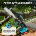 Mini Chainsaw 6 inch một-tay điện chuỗi Saw 21V 1200 Wát không dây cưa tỉa có thể sạc lại máy cắt gỗ công cụ với 1/2PC Pin. 