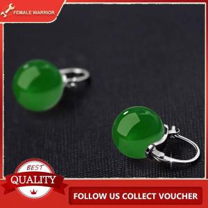 Female Warrior ต่างหูลูกปัดหยกสไตล์โบราณต่างหูแฟชั่นอ่อนโยนที่เกี่ยวหูสำหรับผู้หญิงต่างหูย้อนยุคเครื่องประดับของขวัญเครื่องประดับ