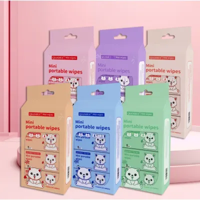 [Kids Mini Wet Tissue] Non Alcohol Mini Baby Wet Wipes Tissue Mini Basah Baby Wet Tissue Baby (Warna Random)
