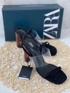 Sepatu Sandal Zara LEOPARD HEELS SLINGBACK 027