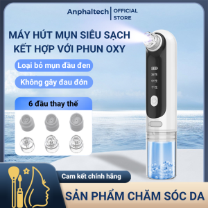 Máy Hút Mụn Mini Anphaltech Store Thế Hệ Mới-Hút Mụn Đầu Đen Mụn Cám Bã Nhờn Làm Sạch Phun Oxy Dưỡng Ẩm
