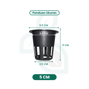 Benih Seribuan - 20 Pcs Netpot 5 & 7 cm Hitam Media Tanam Hidroponik