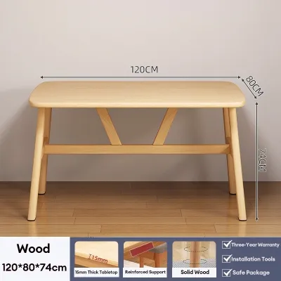 Wood Dining Table set 4 seaters Wooden Desk Office Table Coffee Table Nordic Table Long Table For Kitchen Living Room