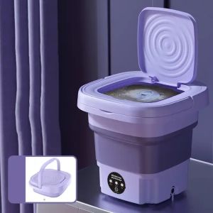 💞SG Stock💞Portable Washing Machine High Capacity Foldable Mini Washer 8L 3 Modes Deep Cleaning Half Automatic Suitable for Socks Baby Clothes Towels for Apartments Dormitories Camping Travel