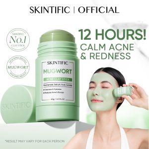 SKINTIFIC Mugwort Acne Clay Stick 40g | Anti Pores & Redness | Oil Control & Pore Cleansing | Mugwort & Salicylic Acid