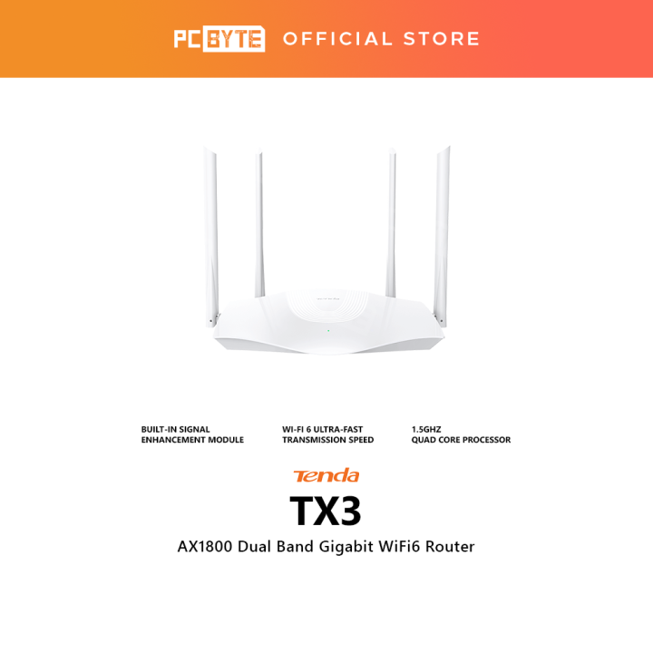 Tenda TX3 AX1800 Dual Band Gigabit Wi-Fi 6 Router | Lazada
