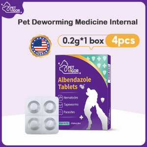 PETVIGOR Pet Deworming Albendazole Tablet For Dog&Cat For Tapeworms Roundworms Hookworms and Nematod