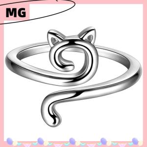 【Magical House】[ New Hot Fashion] Adjustable Size Yarn Ring Cat Ears Crochet Ring Beginner Knitting Crocheting Loop Thread Wrapped Rings Tension Regulator Tool